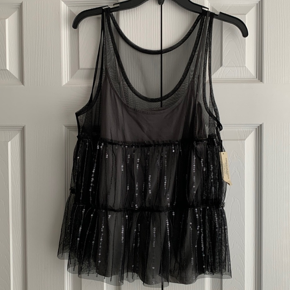 NWT American Eagle black and gray tank XL